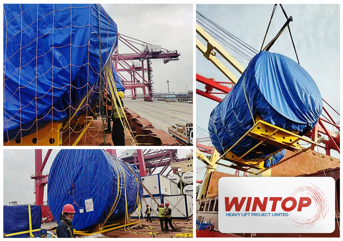 Wintop Heavy Lift Shipping a Big Fat Girl with a Diameter of 6 meters from Taicang to Alexandroupolis