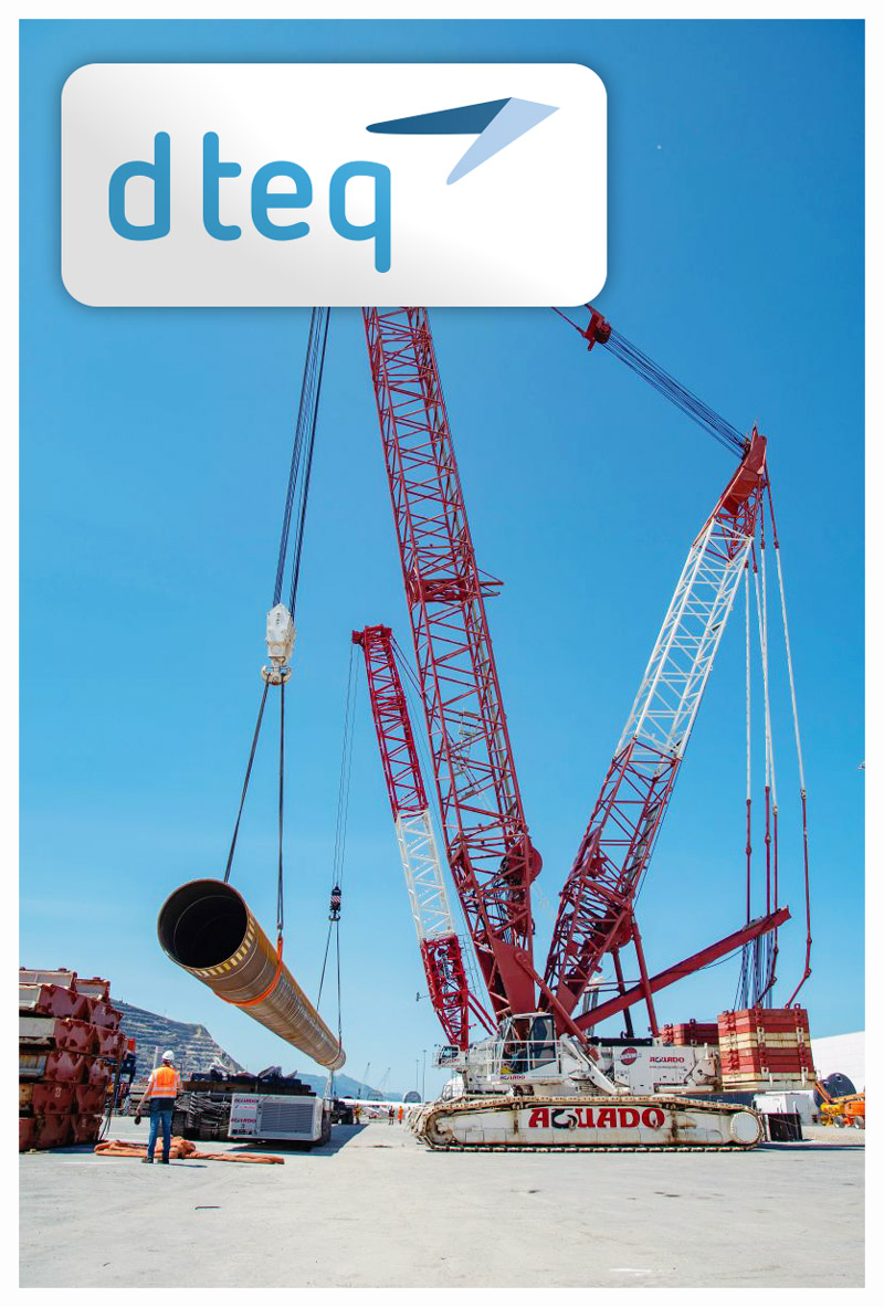 dteq Transport Engineering Solutions Cooperated with deugro to Ship 8 x 77m Pin Piles