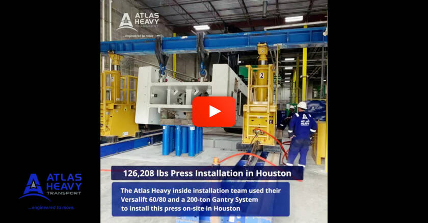 Video - Atlas Heavy Transport Handled the Installation of a 126,208 lbs ...