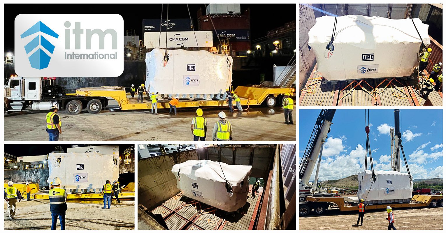ITM Projects Handled WEG Transformers for Loading on a Container Ship as Breakbulk