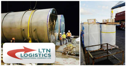 LTN Logistics International Securing, Welding & Lashing 2 Diverters to be Transported by Barge