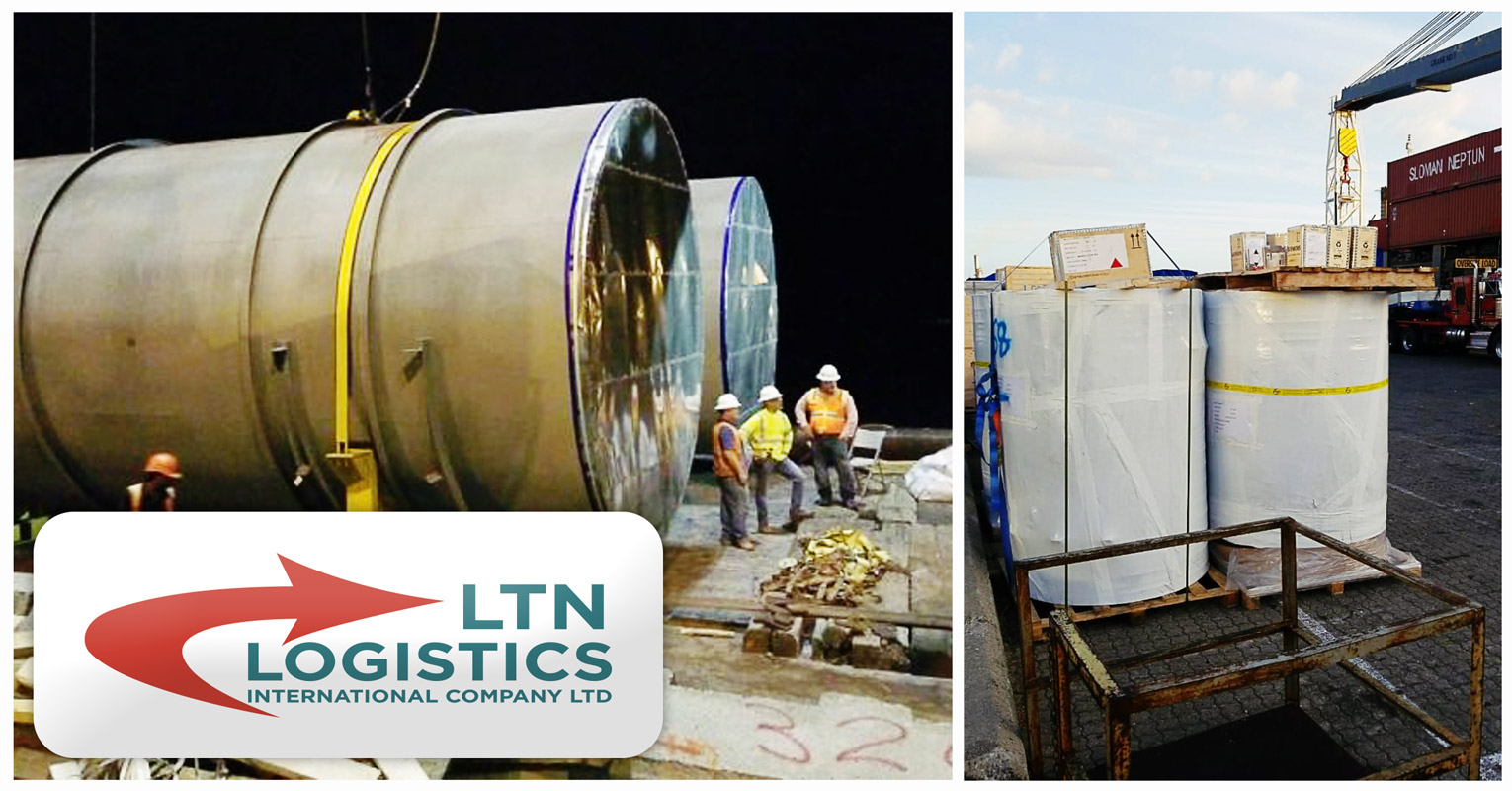 LTN Logistics International Securing, Welding & Lashing 2 Diverters to be Transported by Barge