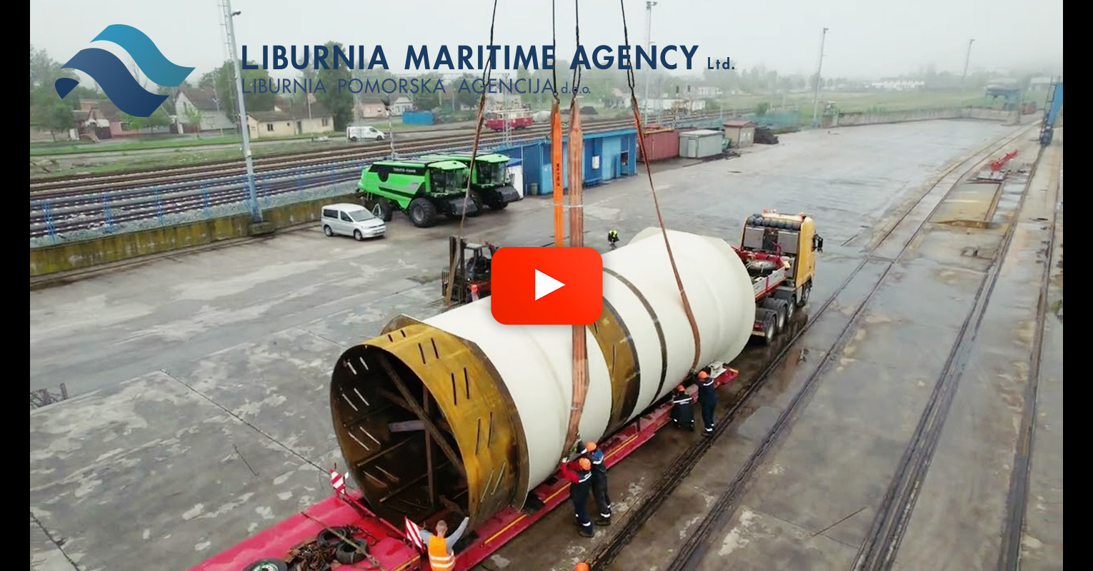 Liburnia Loaded a 50mt Drum Shell at Port of Vukovar, Croatia