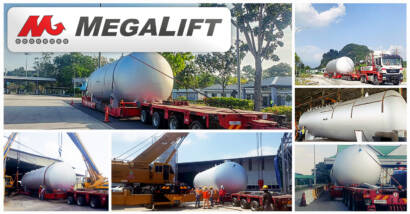 Megalift Transported a Tank from Ipoh to Johor ~500 kilometers