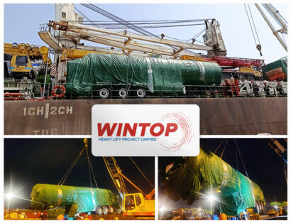 Wintop Heavy Lift Shipped a Semi-Trailer from Shanghai to Kuwait with Volume of 120cbm & Weight of 13mt