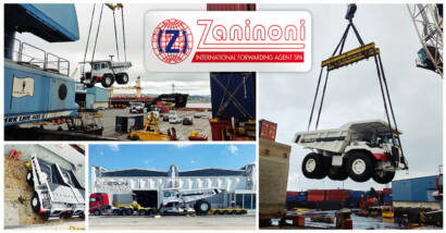 Zaninoni Completed a Multi-mobal Project of 8 Dumpers Weighing 49.3mt Each & Measuring CM 983x461x429 from Italy to Cuba