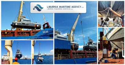 Liburnia Loading 3 x 40mt Patrol Boats at Port of Pula