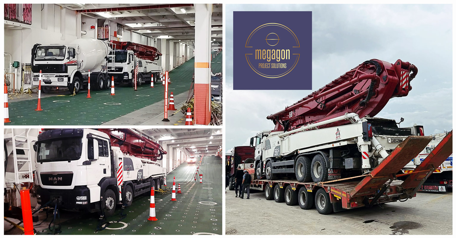 Megagon Project Solutions Shipped Self Propelled Concrete Pump & Mixer from Ankara to Freetown