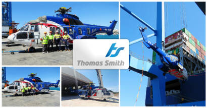 Thomas Smith & Co Handling a Super Puma Helicopter ex Malta Destined for Greece
