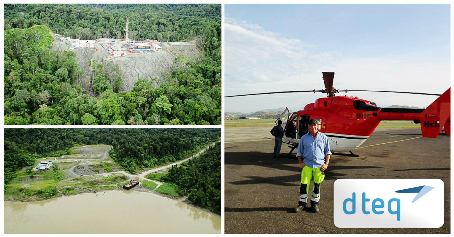 dteq Project Manager Christoph Grobbruegge Visited a Project Site in the Gulf Province, Papua New Guinea by Helicopter for a Route Survey