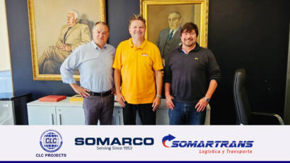CLC Projects Chairman met with COSCO agents Mr. Alberto Camacho Leiva of Somarco Ltda and Mr. Walther Rauff Mera of Somartrans Ltda in Santiago, Chile