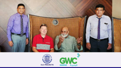 CLC Projects Chairman meeting with Mr. Mahesh Sreedharan FICS, Mr. CP. Sathish and Mr. Shivago Fernandez of GWC MARINE Qatar