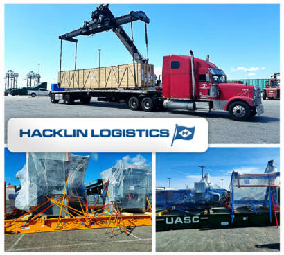 Hacklin Logistics Co-ordinated the Delivery of Pulp & Paper Equipment to the USA
