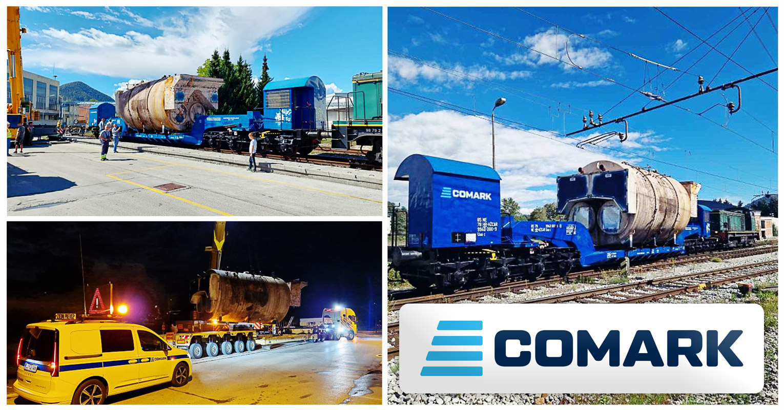 Comark - Project Logistics Found a Solution to Transport a Heavy Load Across a Rail Bridge Using their Schnabel Wagon