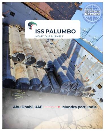 ISS Palumbo Facilitates Shipment of 52 and 56 Inch Pipes from Abu Dhabi to Mundra Port, India