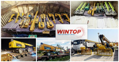 Wintop Heavy Lift Handled Boom Lifts from Shanghai to Dammam