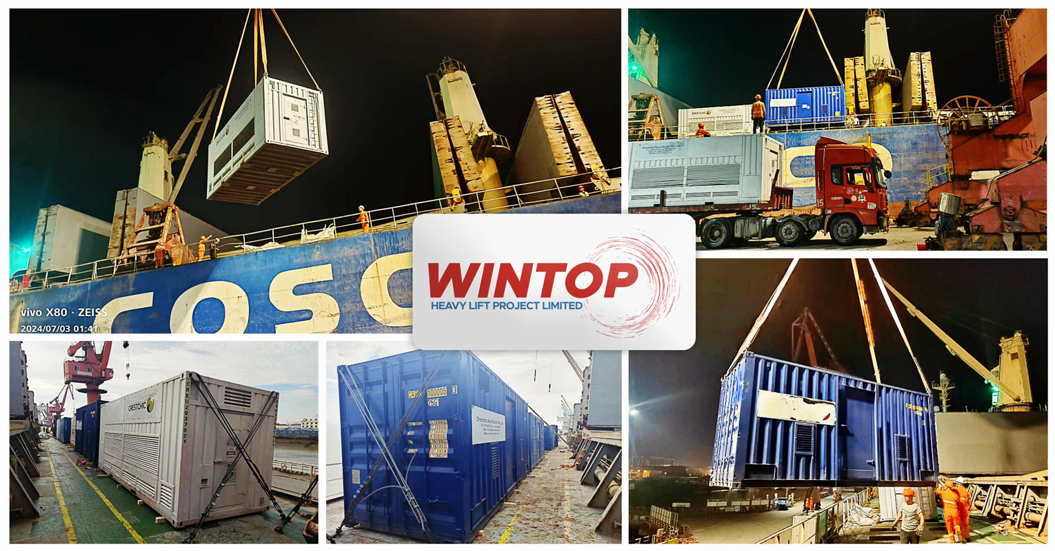 Wintop Heavy Lift Shipped a Load Bank, Transformer, HV Cable & High Voltage Junction Box to Singapore