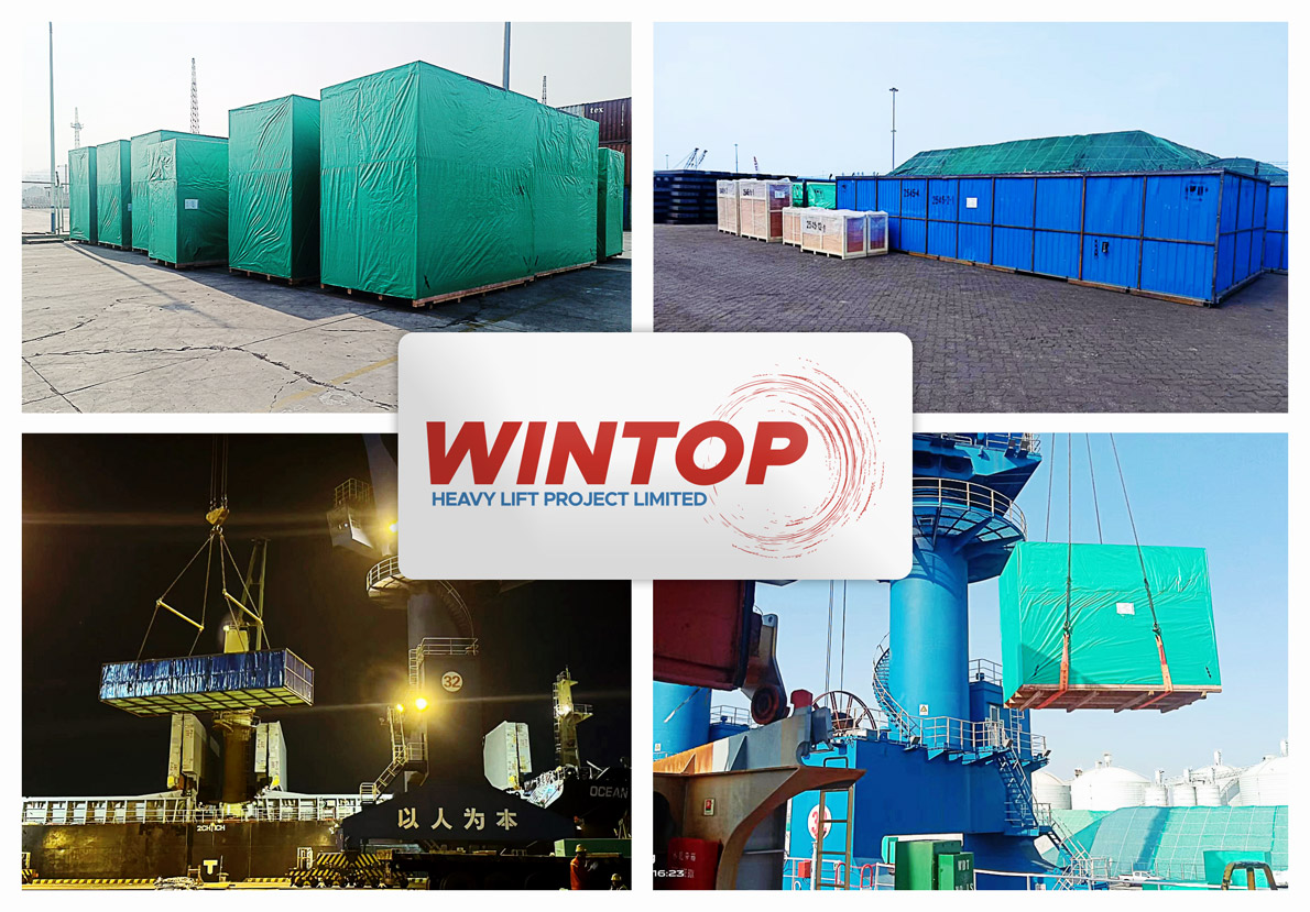 Wintop Heavy Lift Shipped Automatic Module Production Machinery from Caofeidian, China to Chennai, India