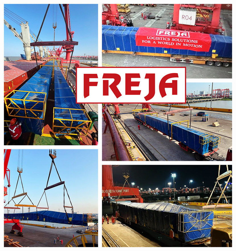 Freja China Completed a 6000cbm Wind Blade Mould Transport Project