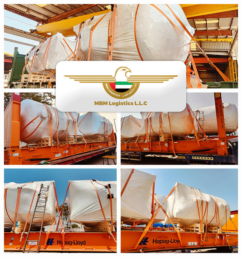 MBM Logistics Dubai Shipped 60 Pressure Vessels on 26FR’s with OW & OH to Nigeria