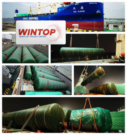 Wintop Heavy Lift Loaded 8 x 113.8mt Vessels Totalling 5400cbm