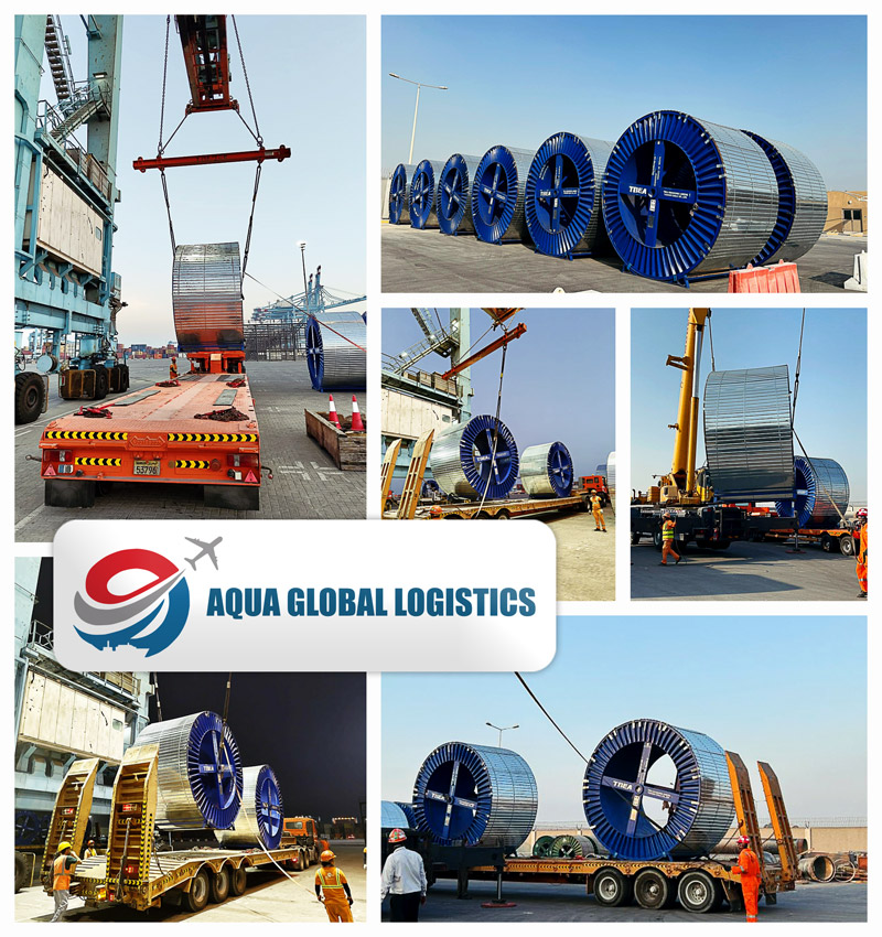 Aqua Global Logistics Hanlded Sensitive Electrical Cable Reels