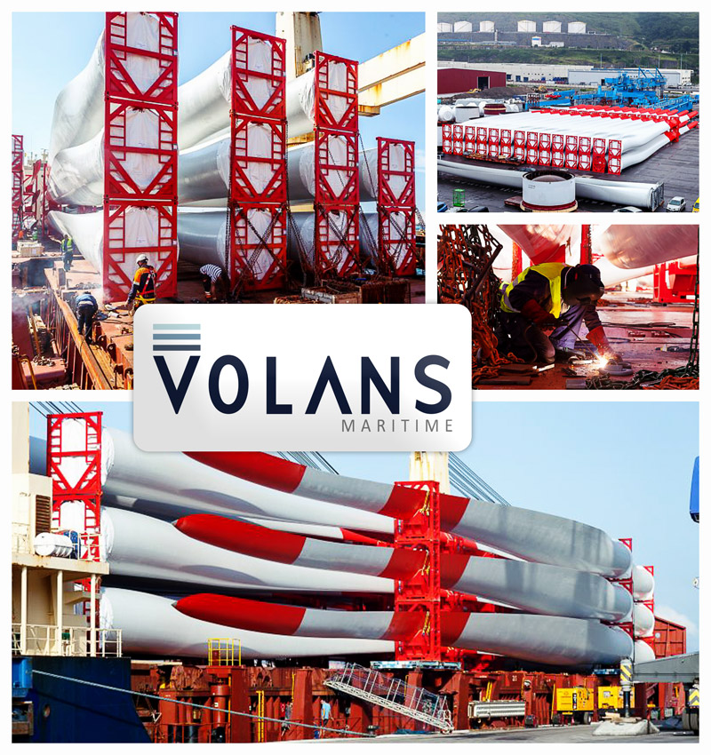 Volans Maritime Carried Wind Turbine Blades From Europe to South America Without Interruptions