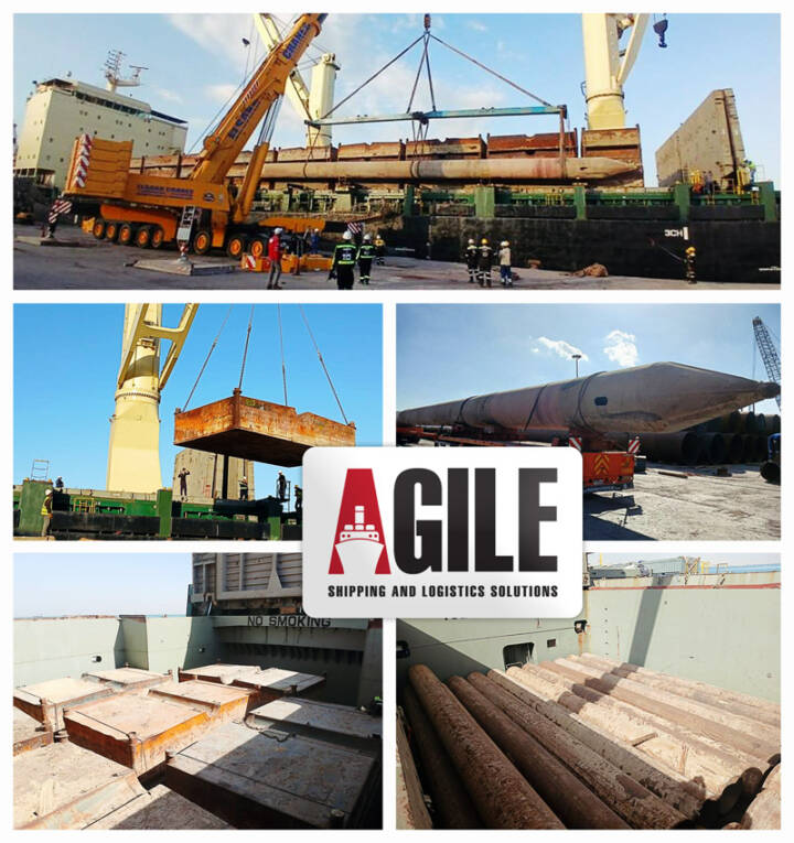 Agile Shipping & Logistics Transported 27,000 CBM of Equipment & Steel Pipes from Egypt to the UAE