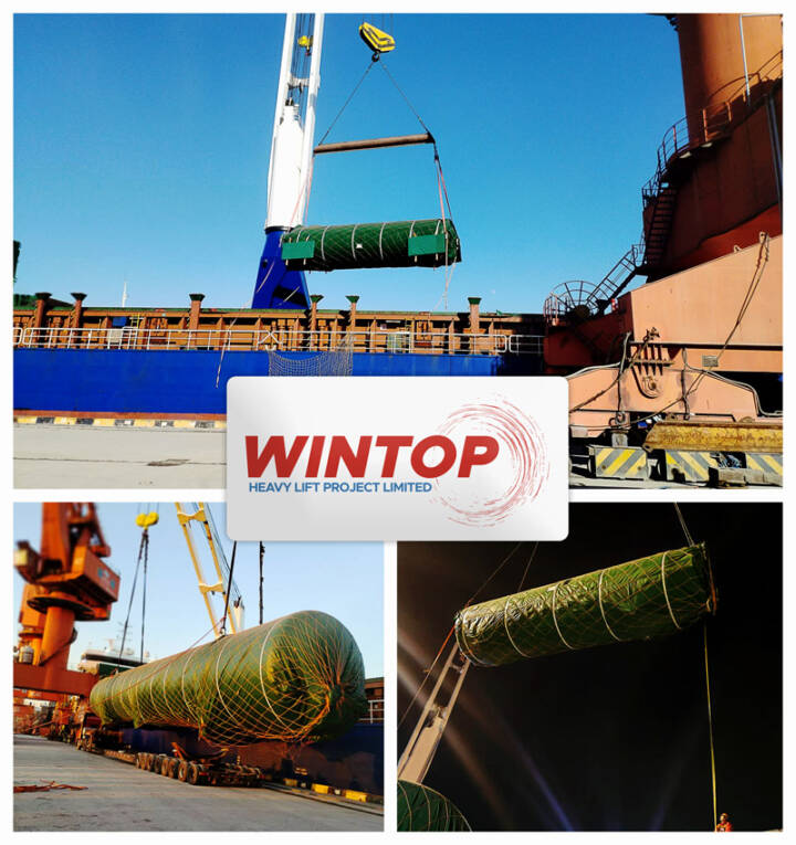 Wintop Heavy Lift Shipped ~30m Long Tanks from Shanghai, China to Manaus, Brazil