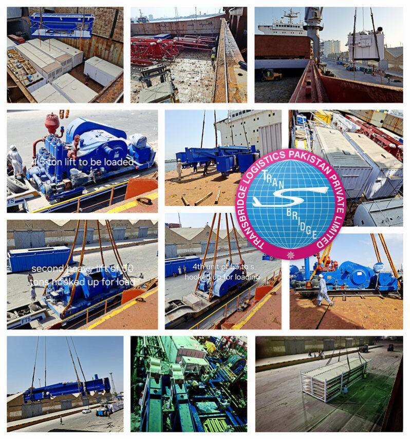 Transbridge Loaded 6400cbm Oil Well Drilling RigEquipment at Karachi Port