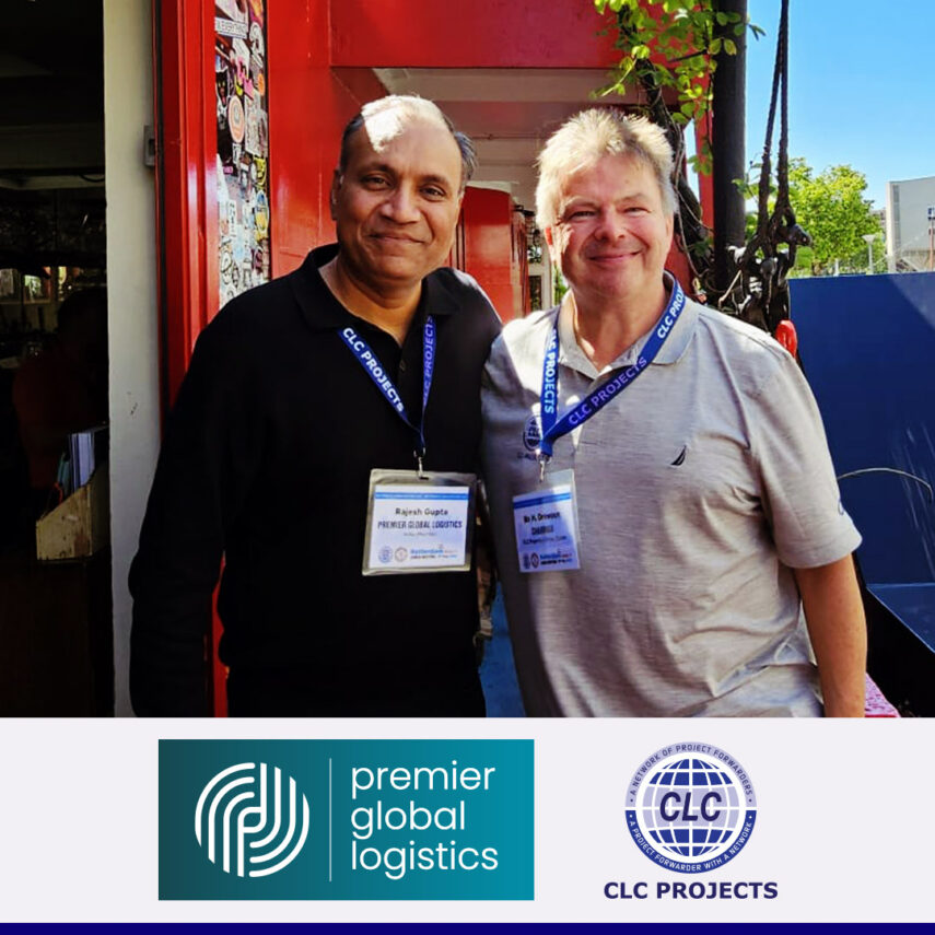 CLC Projects Chairman withMr. Rajesh Gupta of membercompany Premier GlobalLogistics at our networkinglunch in Rotterdam