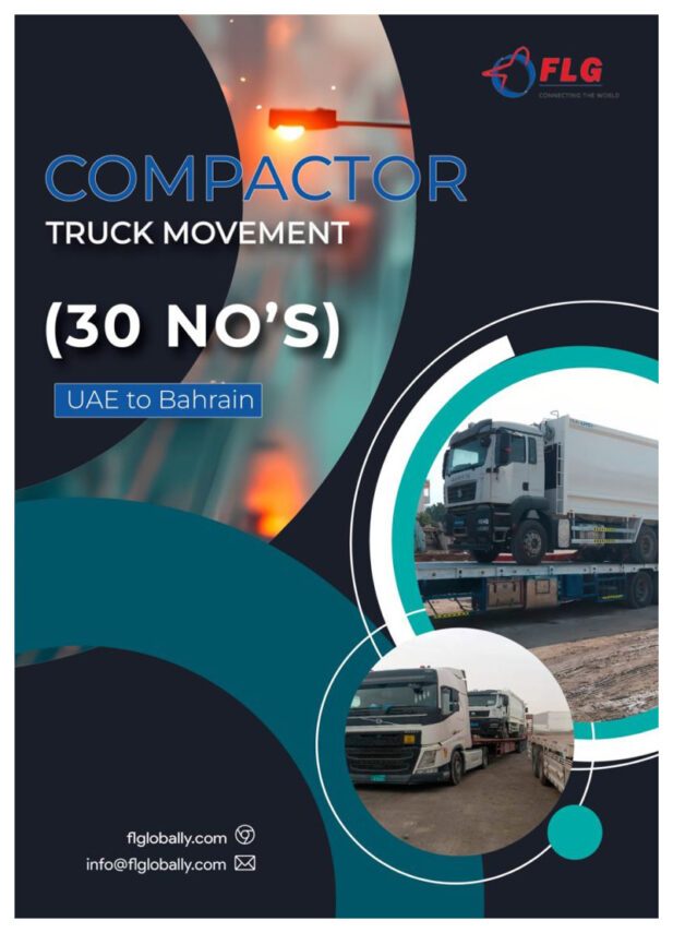 Freight & Logistics Global performs movement of 30 Compactor Trucks from UAE to Bahrain
