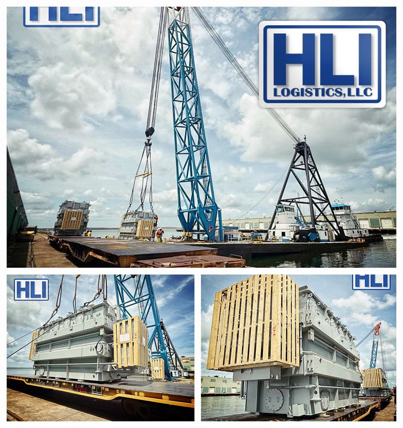 HLI Logistics Offloads and Secures Two 185,000-lb Transformers onto Railcars