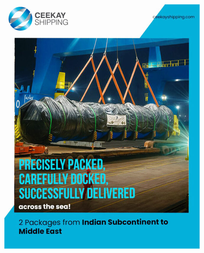 Ceekay Shipping has Successfully Completed the Sea Movement of Two GRE Tanks