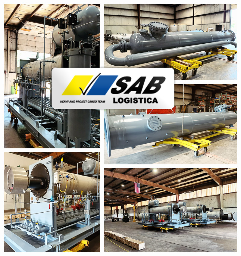 SAB Logistica Delivered Five Regeneration Gas Heaters from Pennsylvania to Argentina