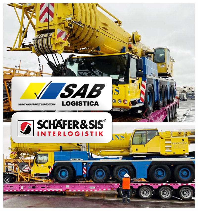 SAB Logistica Transporting a Crane in Collaboration with SIS Germany
