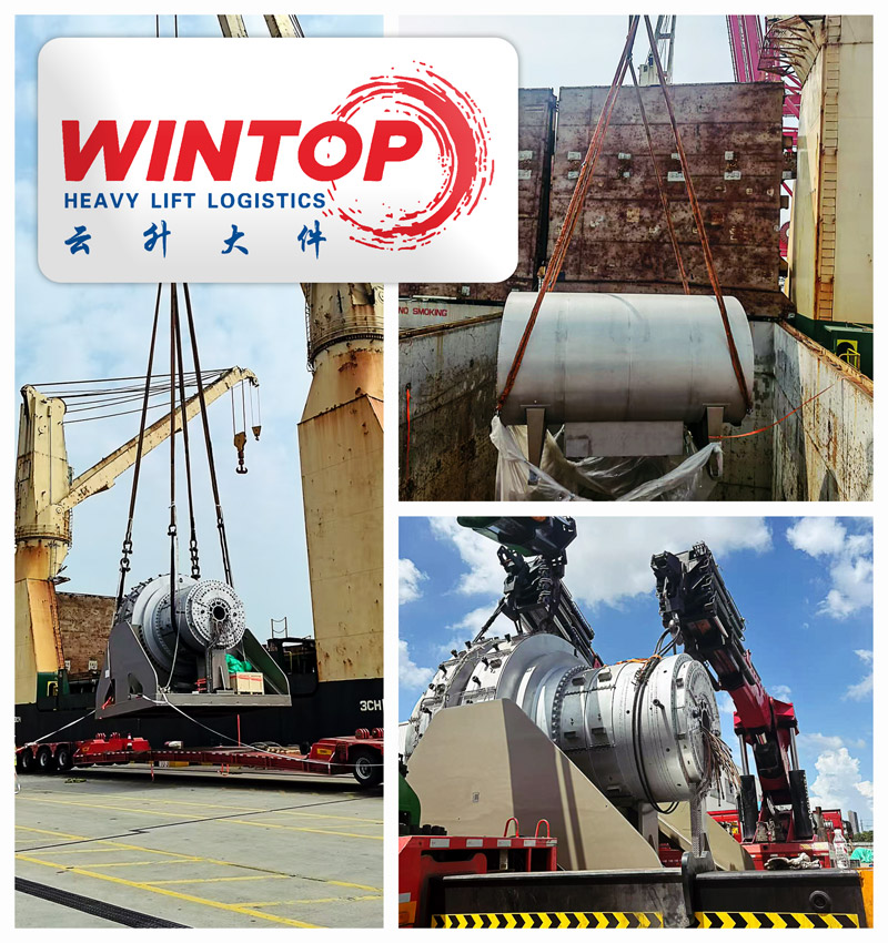 Wintop Heavy Lift Shipped High Speed Pipe Extrusion Line from Taicang to Abu Dhabi