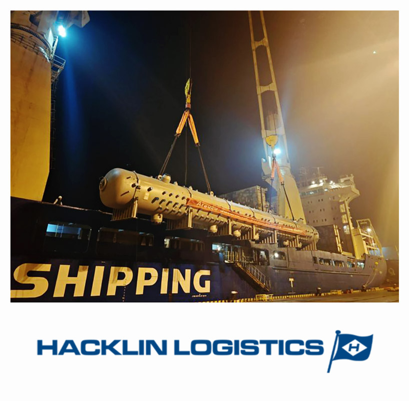 Hacklin Logistics Handled a 311mt RBO Steam Drum from China to Brazil