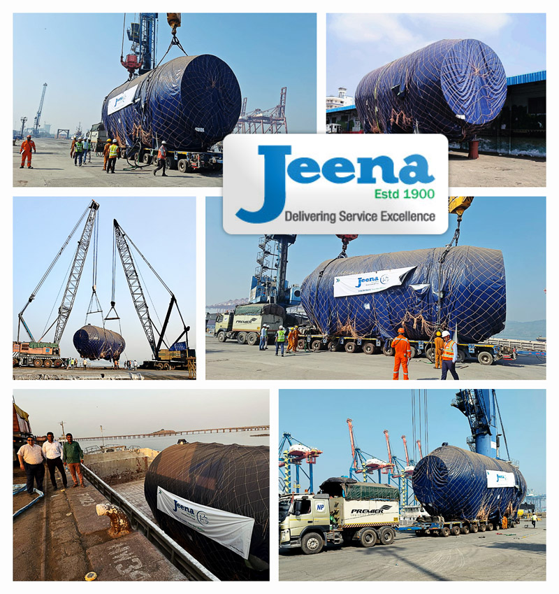 Jeena Performed Handling & Barge Movement of Oversized, Sensitive Cargo from Mumbai Port to Jawaharlal Nehru Port