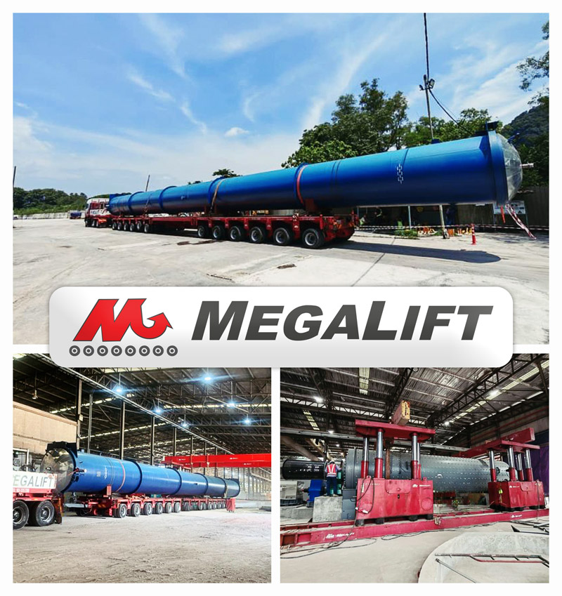 Megalift Completed the Transport of 4 x 33m Long Autoclaves from Port Klang to Perak