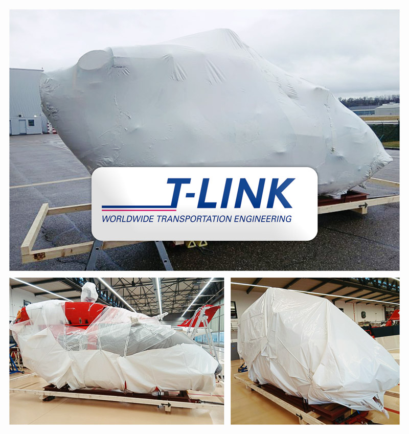 T-link Was Tasked with Shrink-wrapping a Helicopter Cabin to Prepare for Shipping